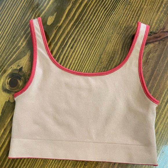 Fabletics Sunny Reversible Low Impact Sports Bra Haute Red/Maplewood Tan Small - Picture 10 of 11